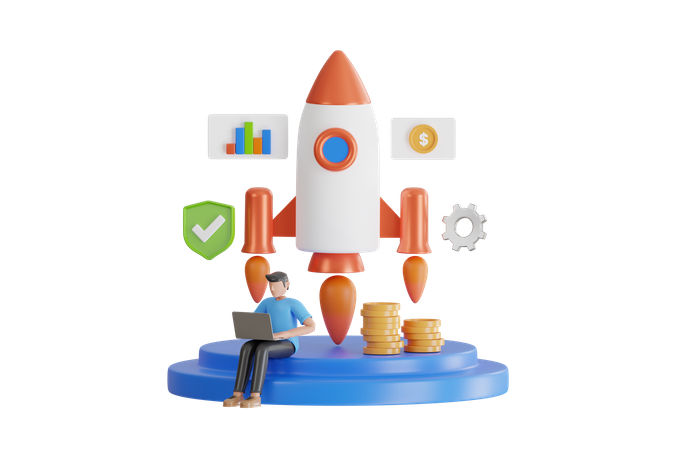 Startup project progress  3D Icon