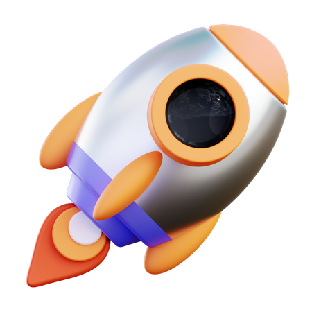 Start-up-Rakete  3D Icon