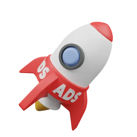 スタートアップロケット  3D Icon