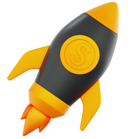 Startup Rocket  3D Icon