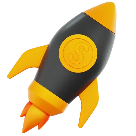 Startup Rocket  3D Icon