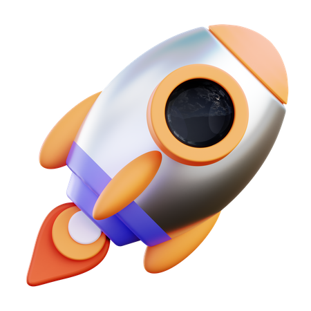 StartUp Rocket  3D Icon
