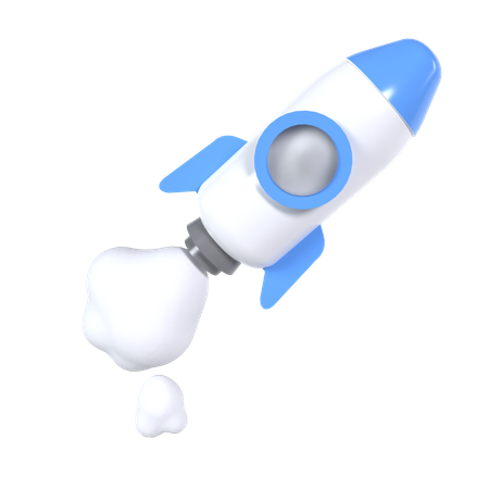 Startup Rocket 3D Icon