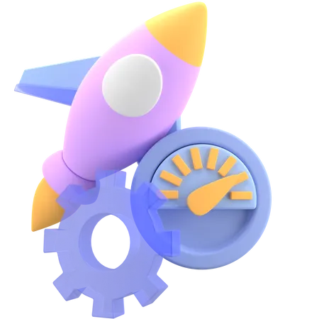 Startup Speed 3D Icon