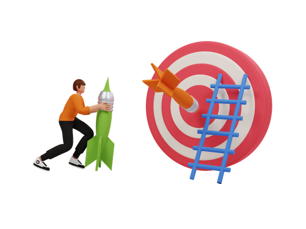 Startup target  3D Icon