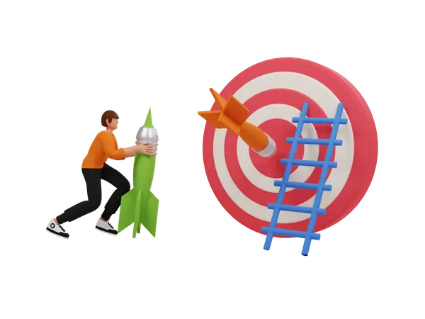 Startup target 3D Illustration