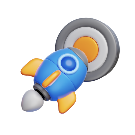 Objectif cible de démarrage  3D Icon