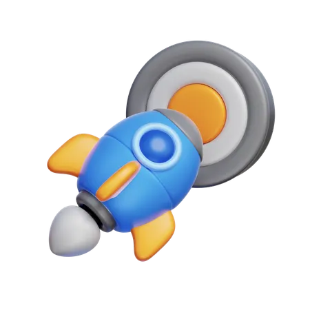 Objectif cible de démarrage  3D Icon