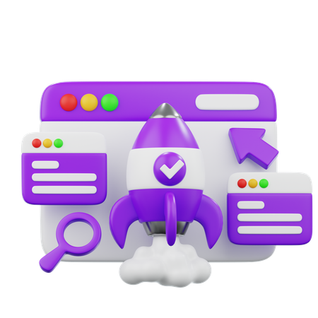 Startup Website  3D Icon