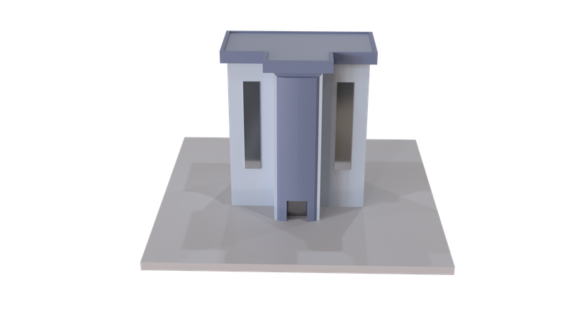 Station Building  3D Icon