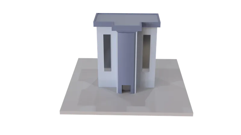 Station Building  3D Icon