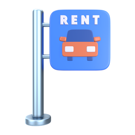 Station de location de voitures  3D Icon