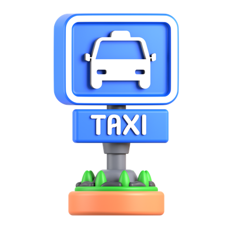 Station de taxi  3D Icon