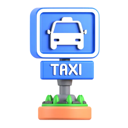 Station de taxi  3D Icon