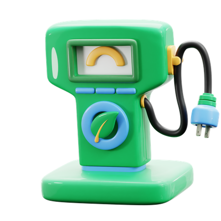 Station-service écologique  3D Icon