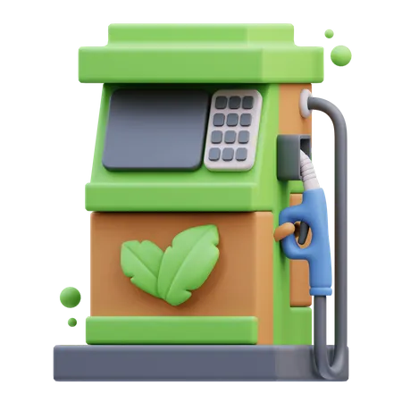 Station-service écologique  3D Icon