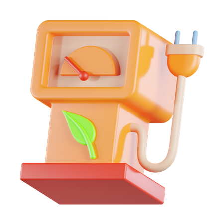 Station-service écologique  3D Icon