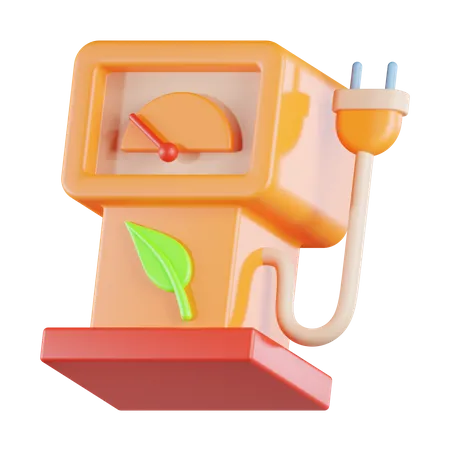 Station-service écologique  3D Icon