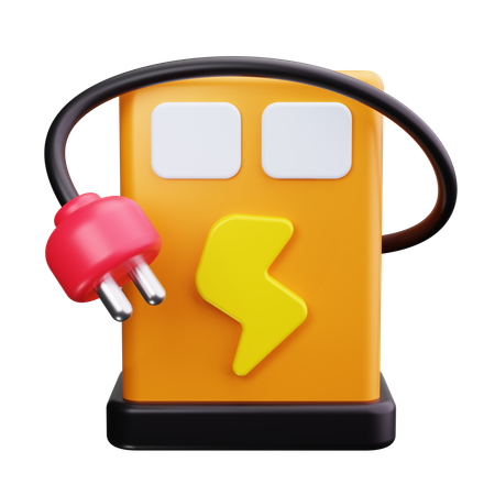 Électrique,station-service,charge,énergie,industrie,pompe,boulon  3D Icon