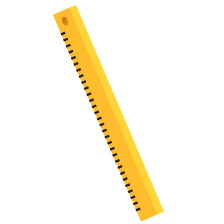 Stationary Ruler  3D Illustration