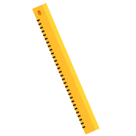 Stationary Ruler 3D Illustration
