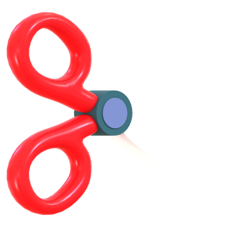 Stationary Scissor 3D Illustration