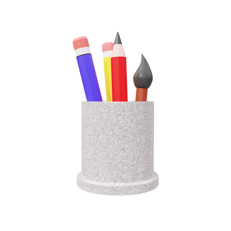 Stationary With Holder  3D Icon