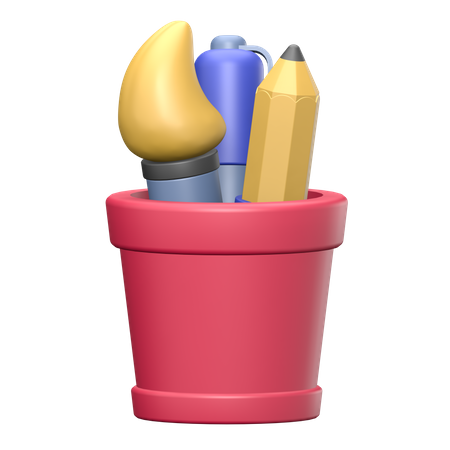 Stationary with holder  3D Illustration