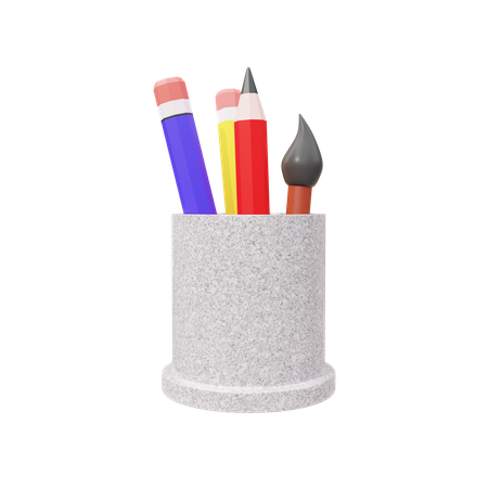 Stationary With Holder 3D Icon
