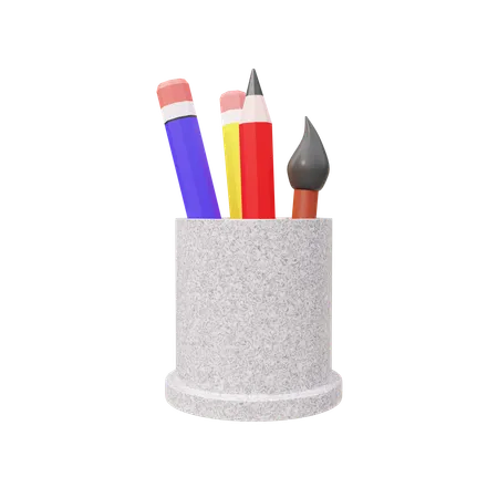 Stationary With Holder 3D Icon
