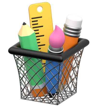 Stationery Basket  3D Icon