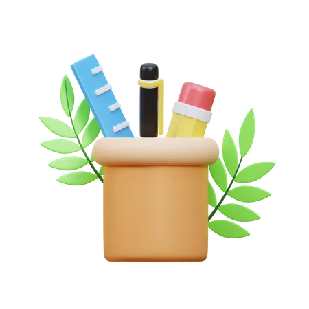 3 D Stationery Case Icon Illustration Object 3D Icon