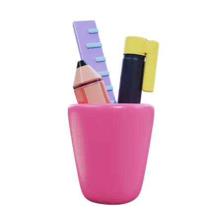 Stationery Holder  3D Illustration