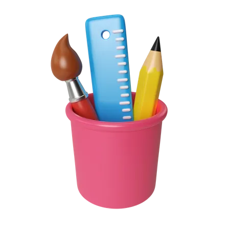 Stationery Holder  3D Illustration