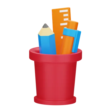Stationery Holder 3 D Stationery 3D Icon