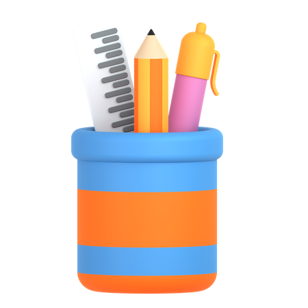 Stationery Jar  3D Icon