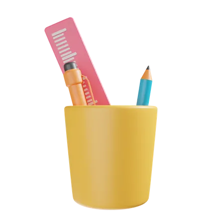 Stationery Jar  3D Illustration