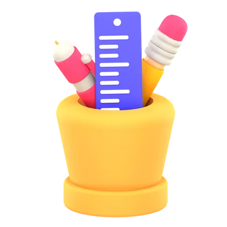 Stationery Pot  3D Icon