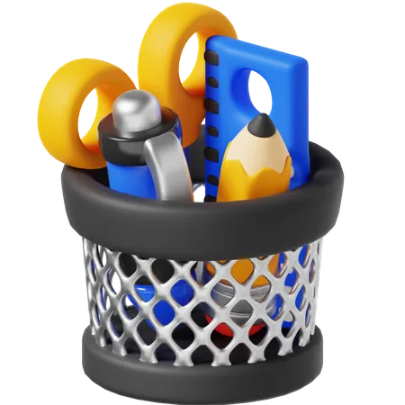 Stationery Pot 3 D Icon 3D Icon