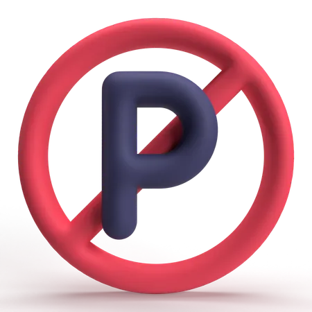 Parking interdit  3D Icon