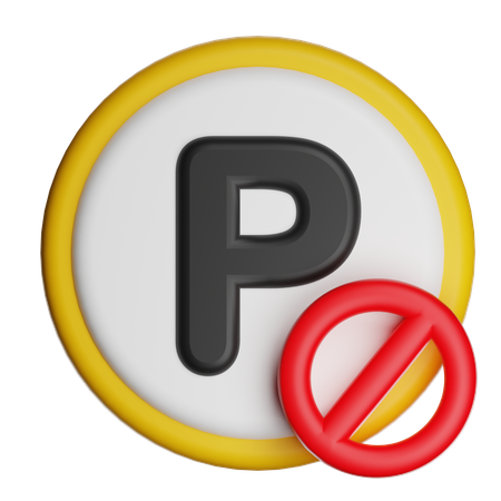 Parking interdit  3D Icon