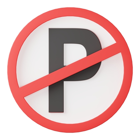 Parking interdit  3D Icon