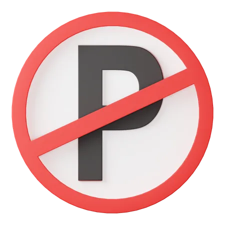 Parking interdit  3D Icon