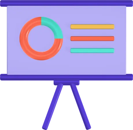 Statistic presentation  3D Illustration