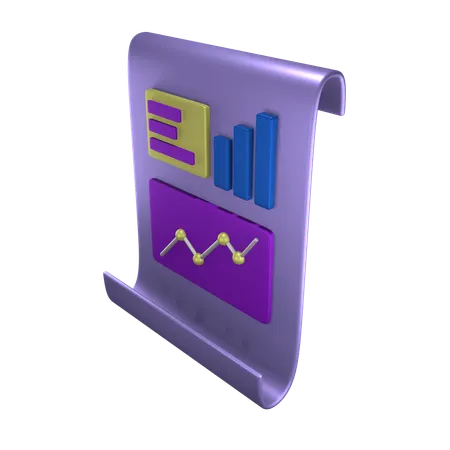 Statistic Report  3D Icon