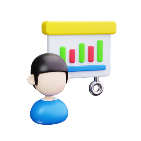 Statistical graphic  3D Icon