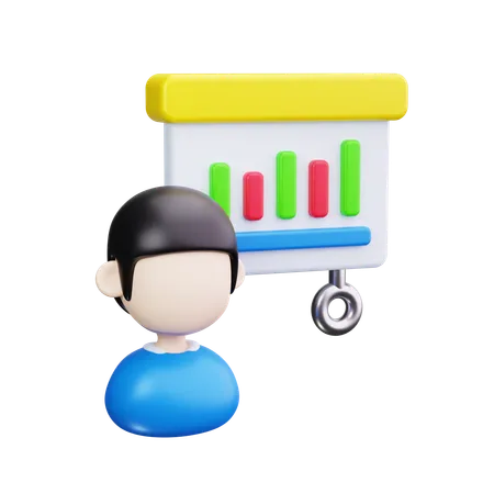 Statistical graphic  3D Icon