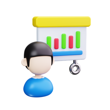 Statistical Graphic  3D Icon