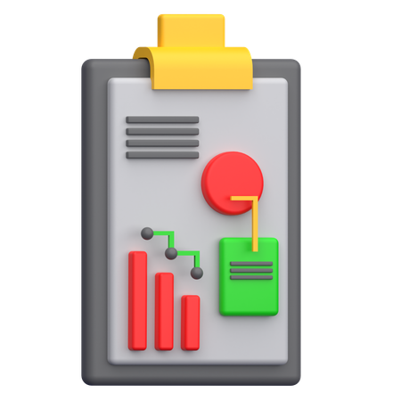 Statistical representation  3D Icon