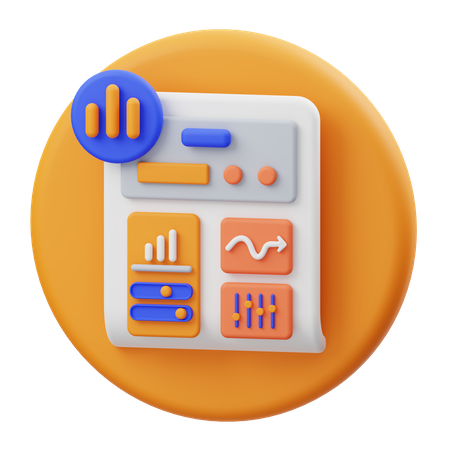 Statistical representation  3D Illustration